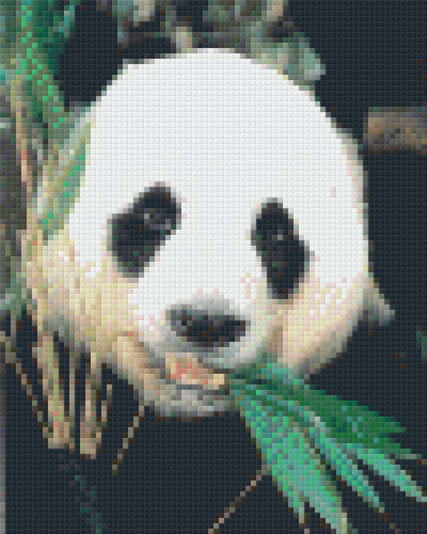 Panda Eating Bamboo Four [4] Baseplate PixelHobby Mini-mosaic Art Kit image 0